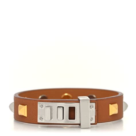 HERMES Swift Mini Dog Square Studded Bracelet T2 